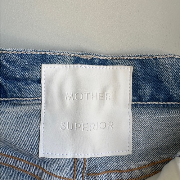 NWT MOTHER The Tomcat Kick Fray Button Fly Distressed Denim Jean Shorts Size 24 - Picture 8 of 14